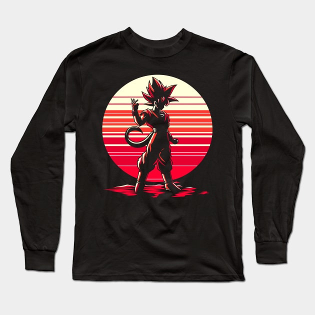 Silhoutte of Dragon Ball #016 Long Sleeve T-Shirt by kreasioncom